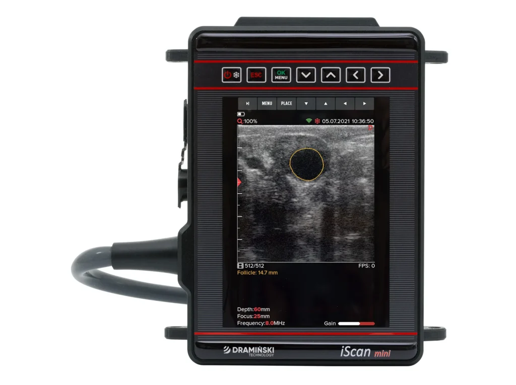 Echographe veterinaire iScan Mini Dramiński pour diagnostic animal
