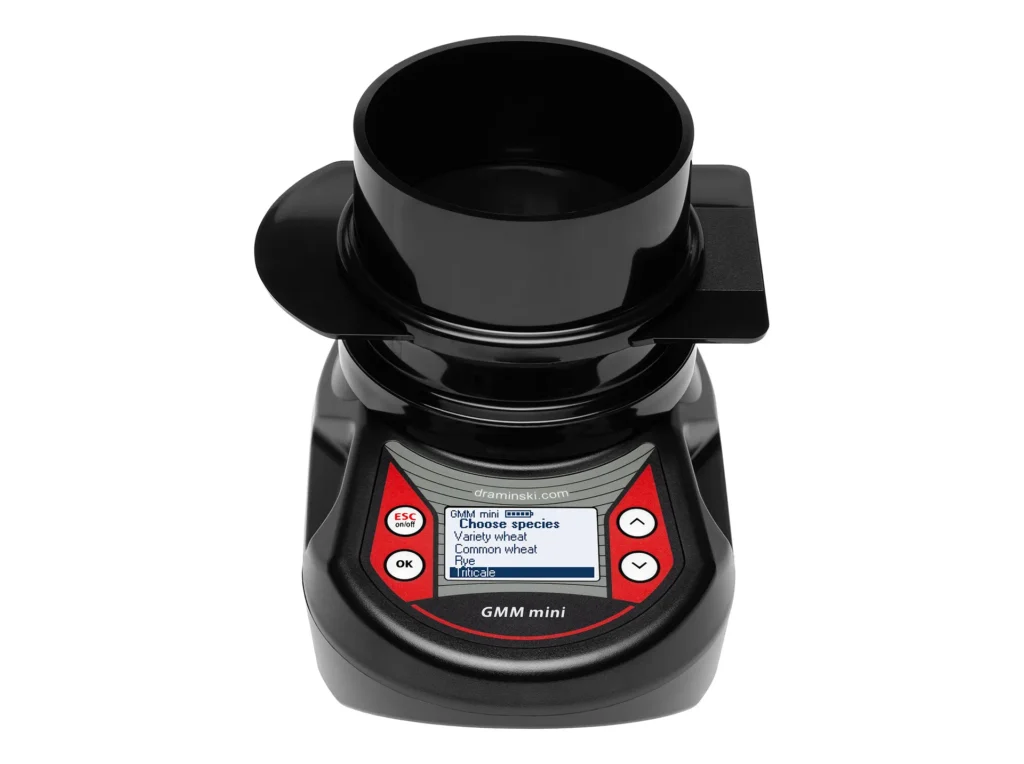 Sélection des espèces de grains sur l’humidimètre GMM mini