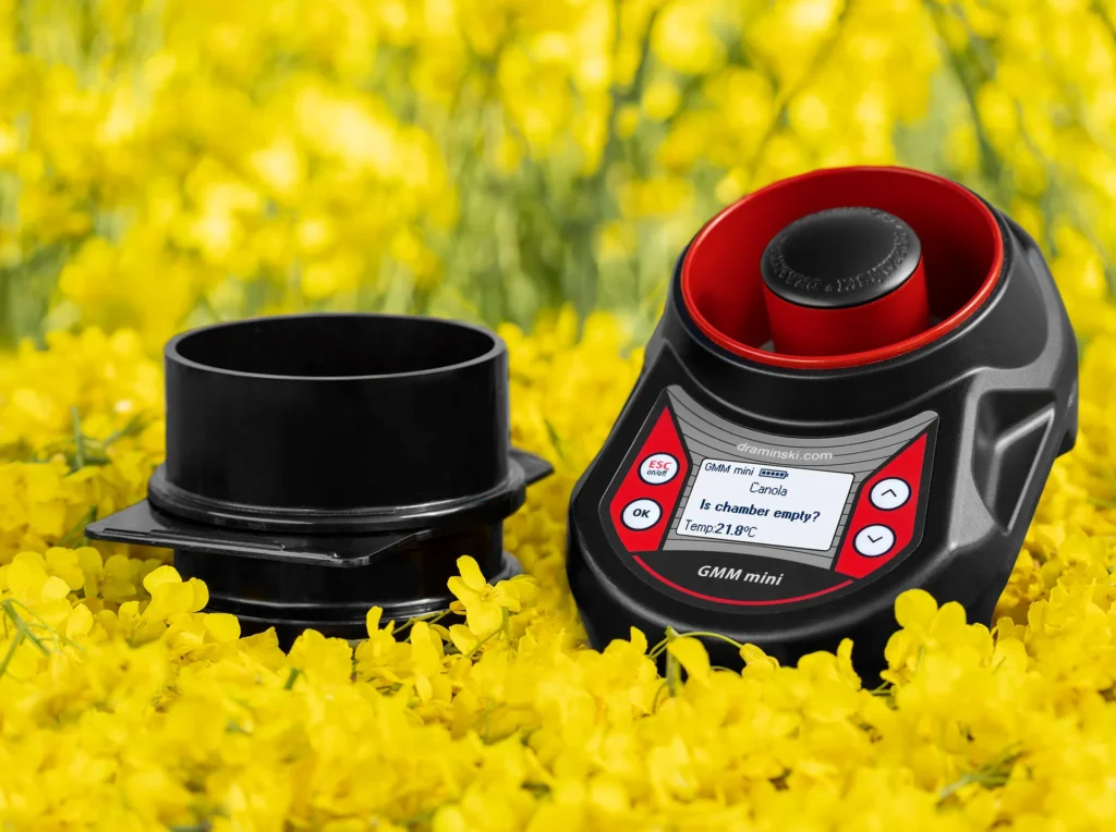 Mesure de l’humidité du colza avec l’humidimètre GMM mini