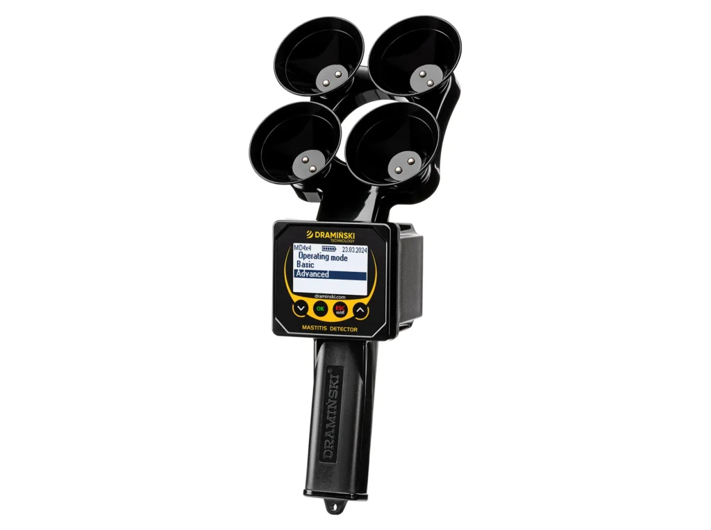 Dispositif MD4x4Q2 Dramiński à quatre tasses pour la mastite