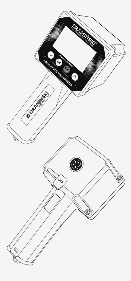 Données techniques du thermomètre agricole TROL2 Dramiński