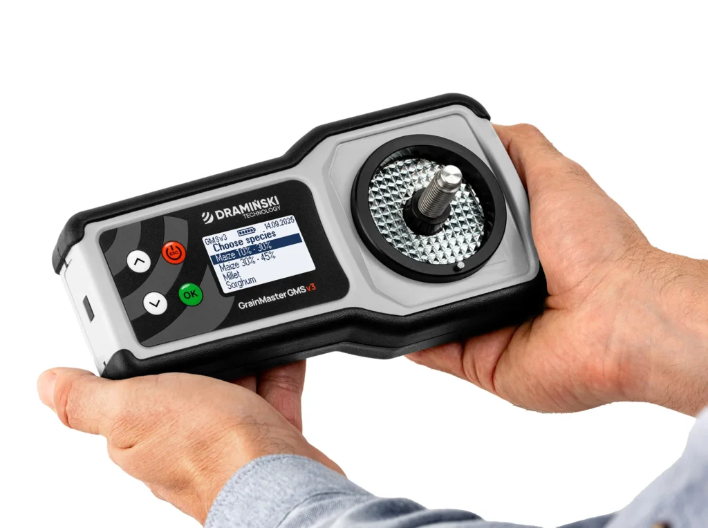 Humidimètre GMS v3 Dramiński – riche liste d’espèces de grains