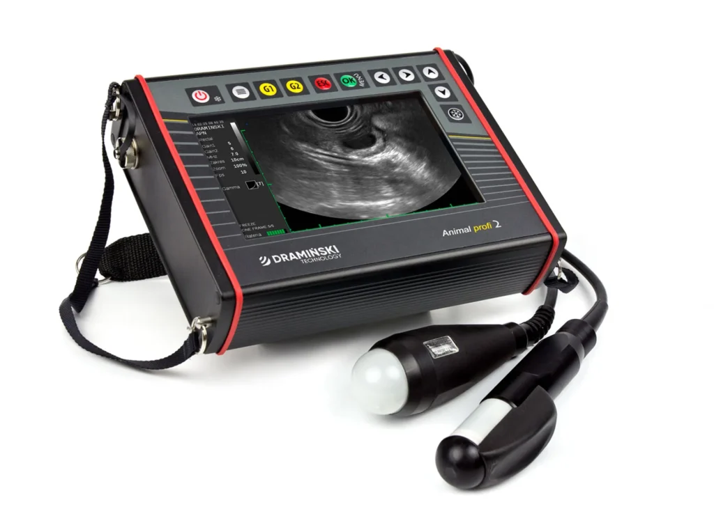 Appareil à ultrasons portable pour bovins, ovins, porcs et caprins Dramiński